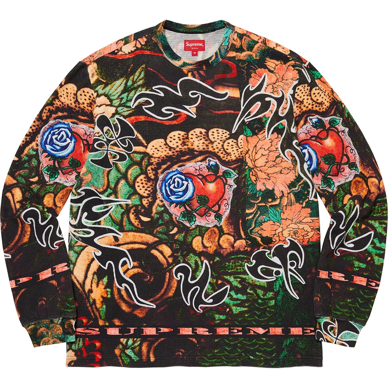 Sacred Heart Waffle L/S Top view 2